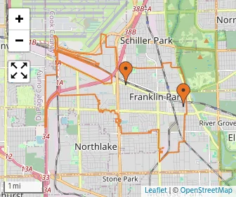 Area schools map
